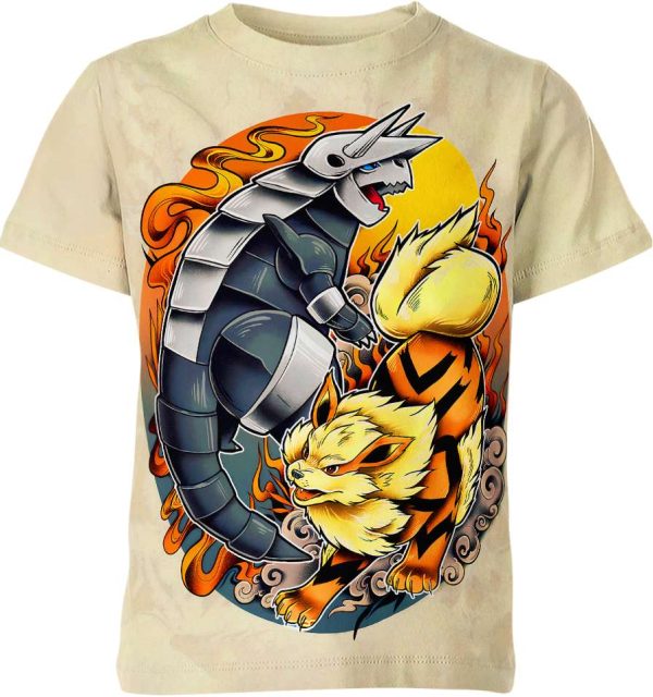 Aggron x Arcanine From Pokemon Shirt Jezsport.com