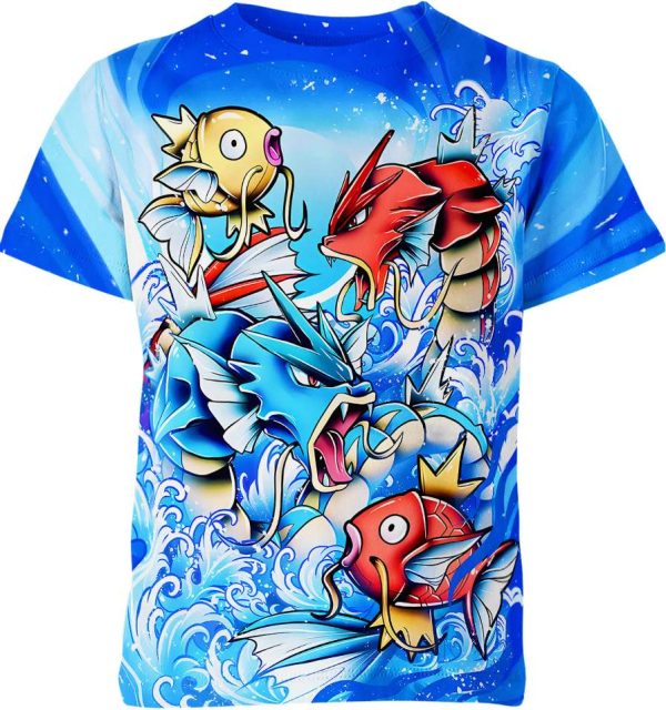 Gyrados X Magikarp From Pokemon Shirt Jezsport.com