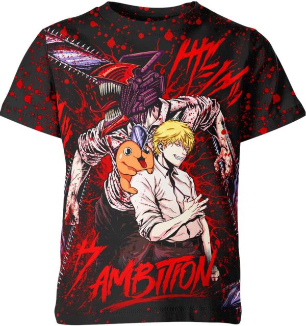 Denji X Pochita From Chainsaw Man Shirt Jezsport.com