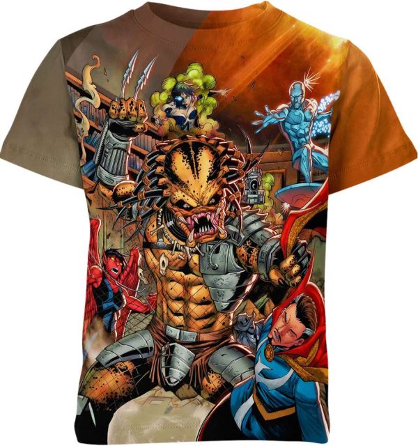 Marvel Heros Vs Predator Shirt Jezsport.com