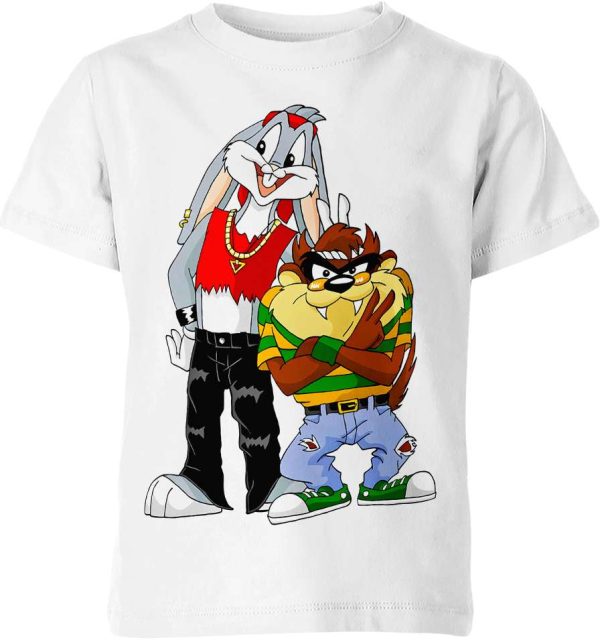 Bugs Bunny And Tasmanian Devil From Looney Tunes Shirt Jezsport.com