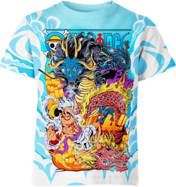 Luffy Vs Kaido From One Piece Shirt Jezsport.com