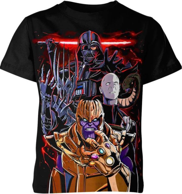 Thanos Voldemort Darth Vader Sauron Shirt Jezsport.com