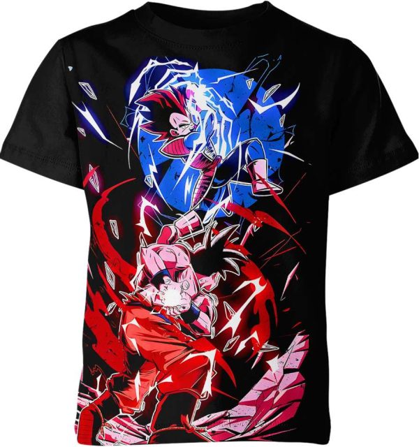 Son Goku Vs Vegeta From Dragon Ball Z Shirt Jezsport.com