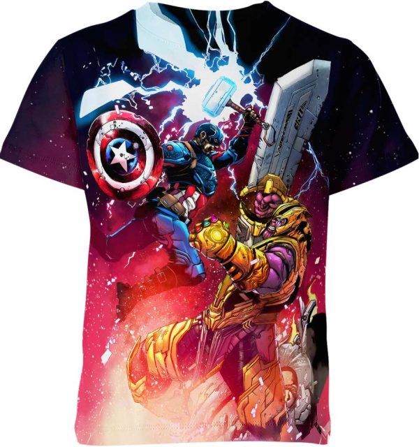 Captain America Vs Thanos Shirt Jezsport.com