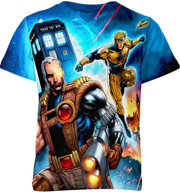 Cable And Booster Gold In The Doctor Who Universe Shirt Jezsport.com