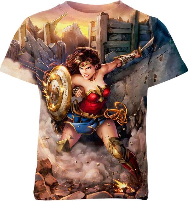 Wonder Woman Shirt, DC Comics Shirt, 3D Printing T-Shirts Jezsport.com