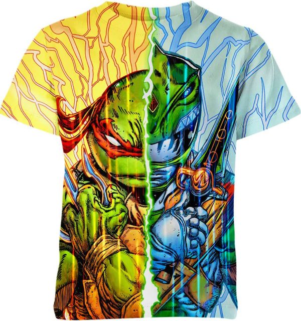 Teenage Mutant Ninja Turtles X Power Ranger Shirt Jezsport.com