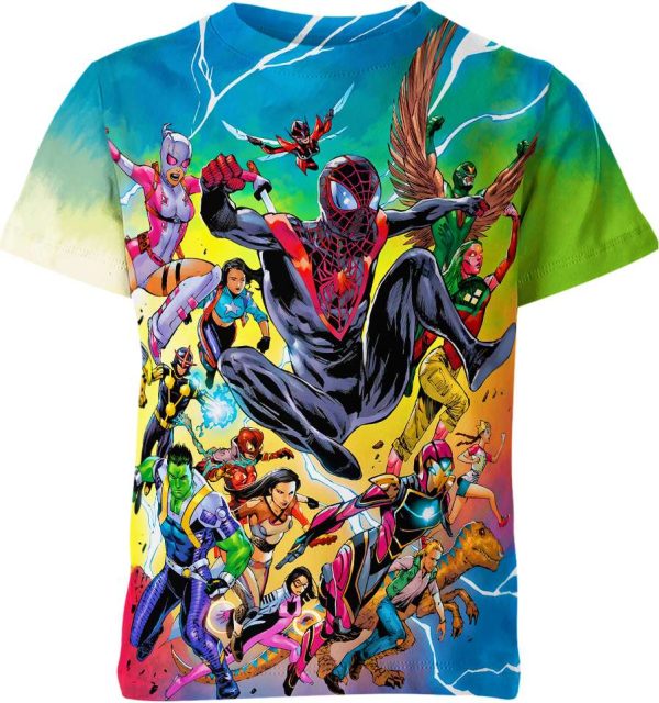 New Team Of Spider-Man Into The Spider-Verse Shirt Jezsport.com