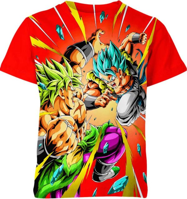 Gogeta Vs Broly From Dragon Ball Z Shirt Jezsport.com