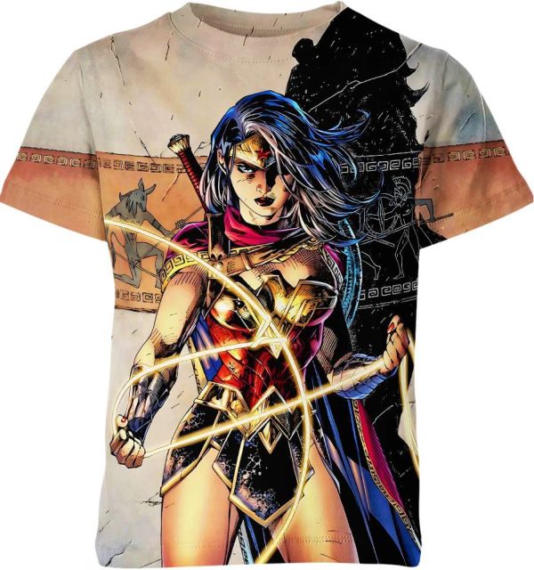 Wonder Woman Shirt, DC Comics Shirt, 3D Printing T-Shirts Jezsport.com