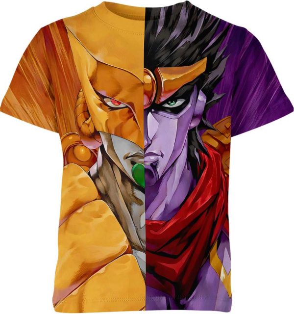 Star Platinum And The World From Jojo'S Bizarre Adventure Shirt Jezsport.com