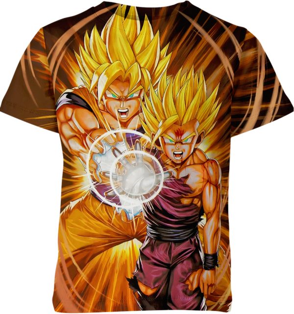 Son Gohan And Goku From Dragon Ball Z Shirt Jezsport.com