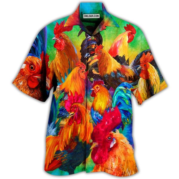 Chicken Rooster Style - Hawaiian Shirt Jezsport.com