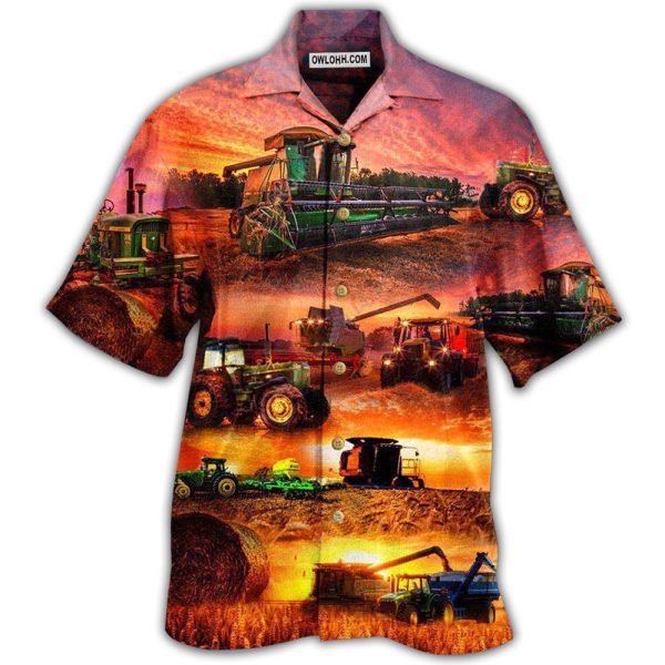 Tractor Farm The Harvest Is Great And Plentiful - Hawaiian Shirt Jezsport.com