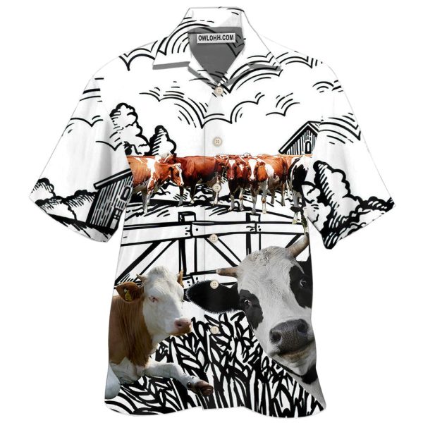 Cow Farm Cow Funny - Hawaiian Shirt Jezsport.com