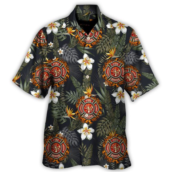 Firefighter Lover Tropical Style - Hawaiian Shirt Jezsport.com