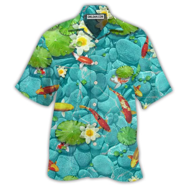 Fish Beautiful Koi Fish With Landscape - Hawaiian Shirt Jezsport.com