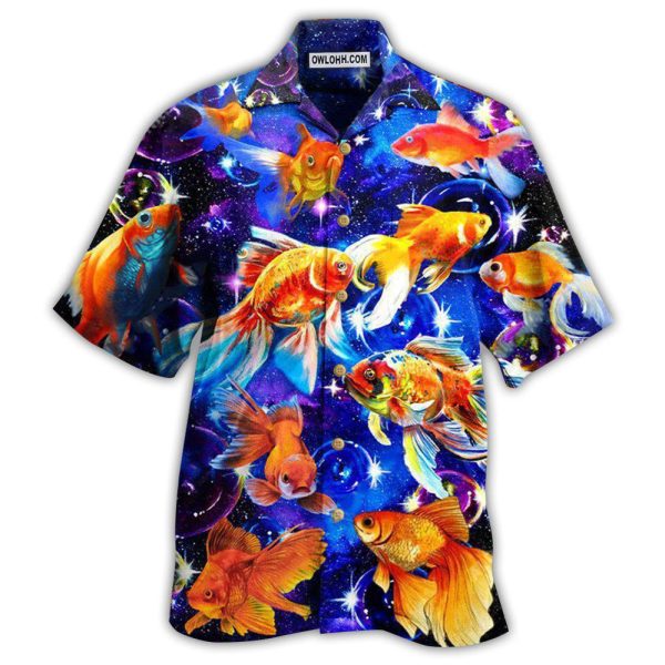 Fish Goldfish In The Galaxy - Hawaiian Shirt Jezsport.com