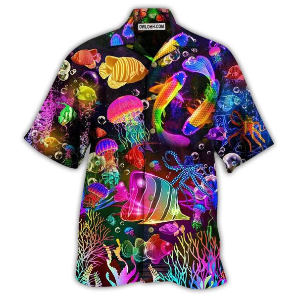 Fish Rainbow Lovely Style - Hawaiian Shirt Jezsport.com