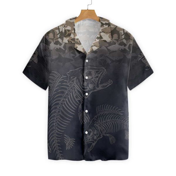 Fish Reaper Fish Skull Skeleton Hawaiian Shirt Jezsport.com