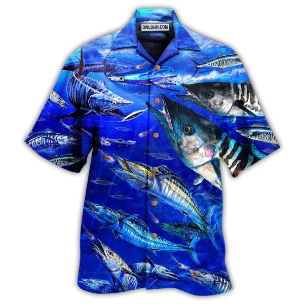 Fishing Love Blue Ocean - Hawaiian Shirt Jezsport.com