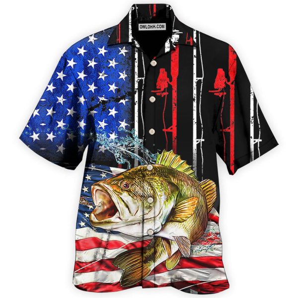 Fishing Amazing US Flag Style - Hawaiian Shirt Jezsport.com