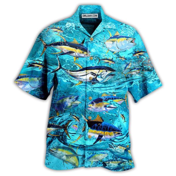 Fishing Tuna Fish In The Blue Sea - Hawaiian Shirt Jezsport.com