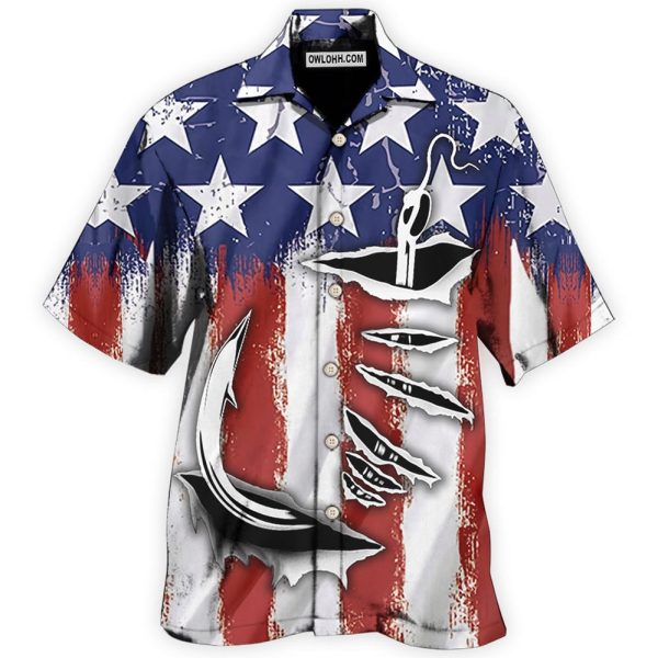 Fishing American Basic Style - Hawaiian Shirt Jezsport.com