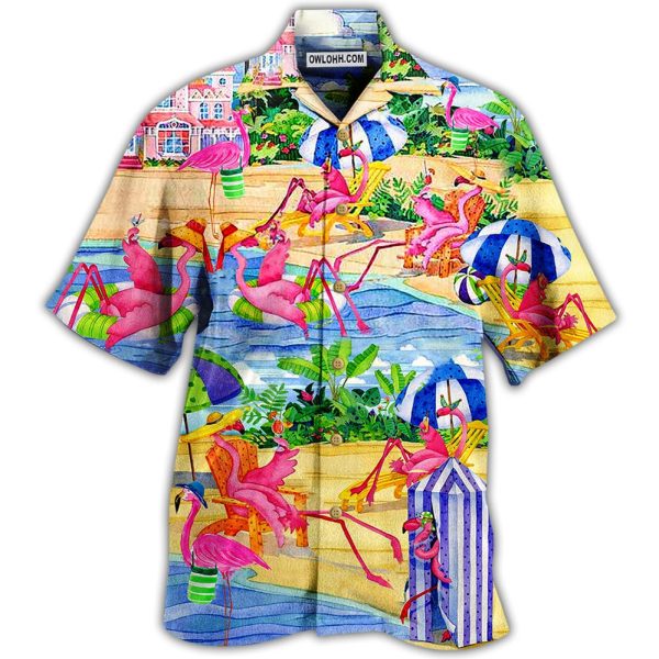 Flamingo Love Beach - Hawaiian Shirt Jezsport.com