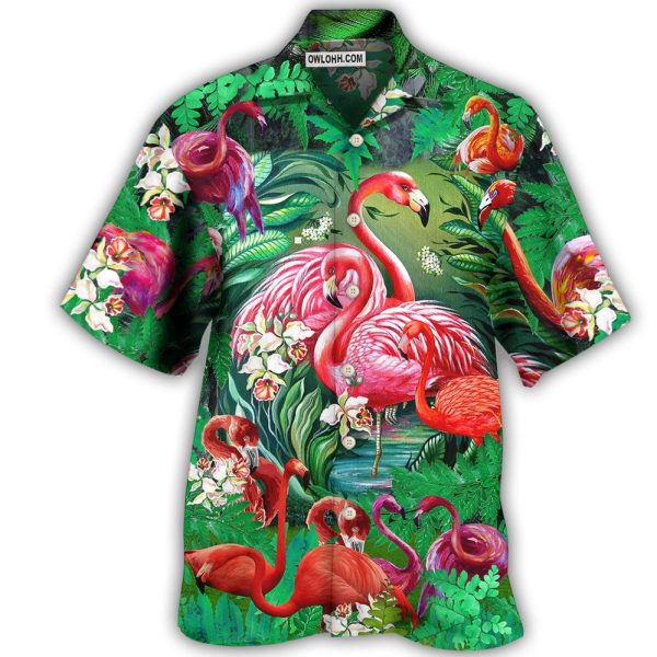 Flamingo Pink Love Life - Hawaiian Shirt Jezsport.com