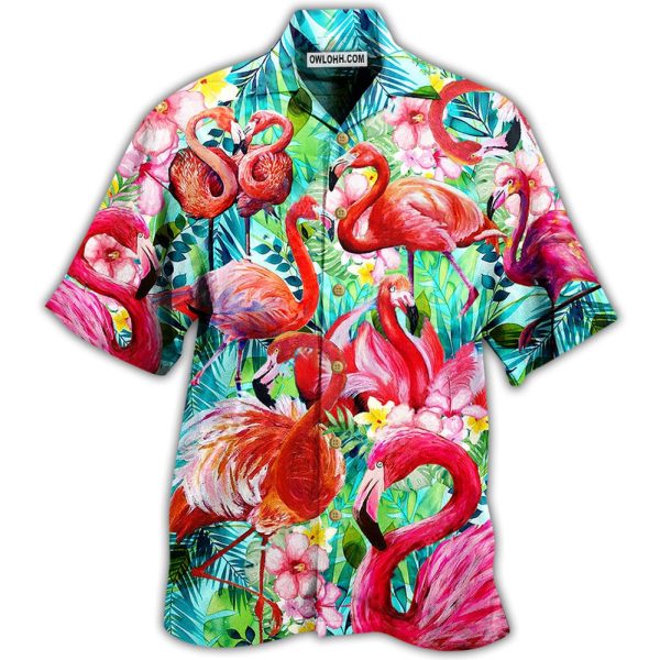 Flamingo Love Pink - Hawaiian Shirt Jezsport.com