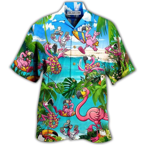 Flamingo Palm Sometimes You Just Need To Chill - Hawaiian Shirt Jezsport.com