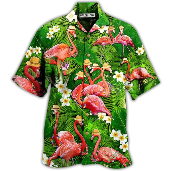 Flamingo Stand Tall And Be Fabulous - Hawaiian Shirt Jezsport.com