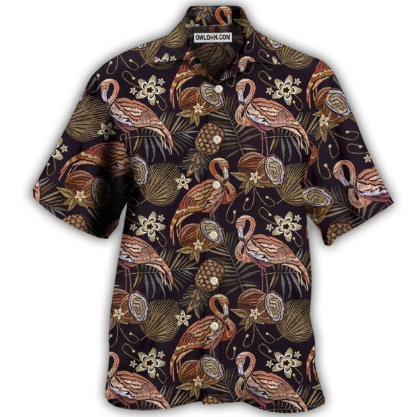 Flamingo Pineapple Vintage Classic - Hawaiian Shirt Jezsport.com