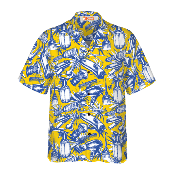 Floral Barber Equipment Hawaiian Shirt Jezsport.com