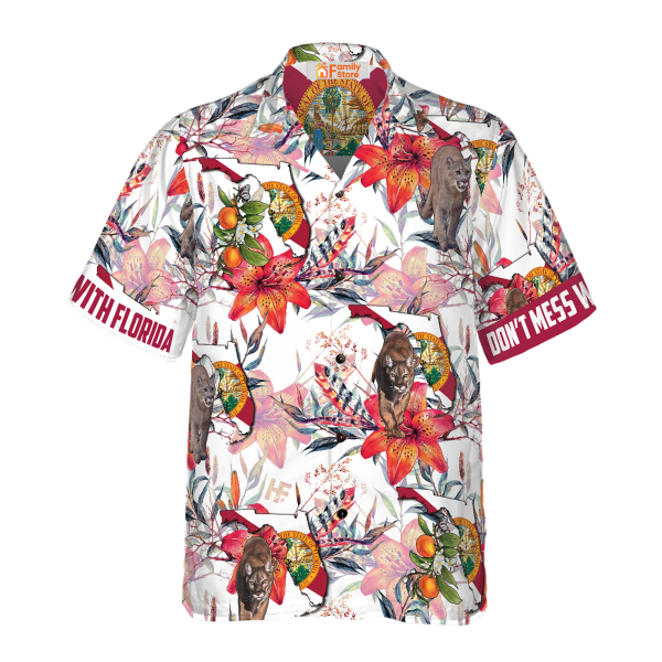 Florida Panther And Orange Blossom Hawaiian Shirt Jezsport.com