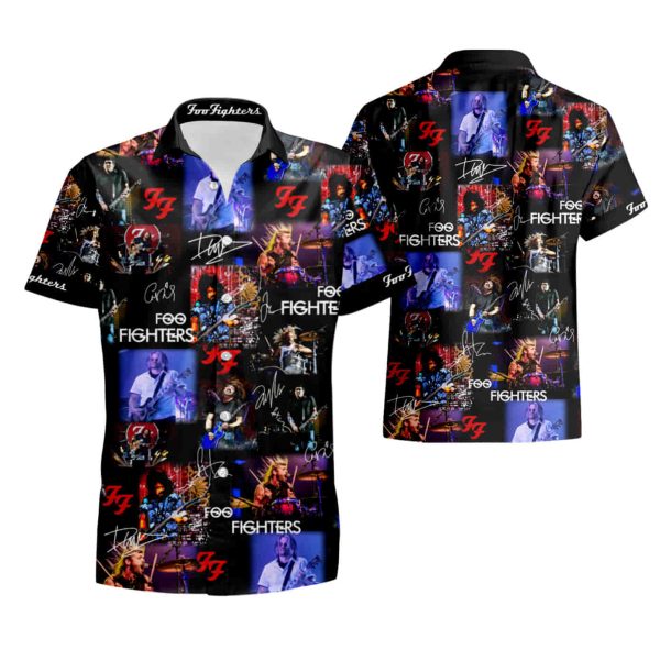 Foo Fighters All Over Printed Hawaiian Shirt Maria summer shirt Jezsport.com