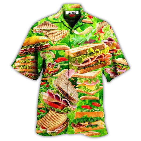 Food All You Need Is Love And A Delicious Tasty Sandwich Hawaiian Shirt Jezsport.com