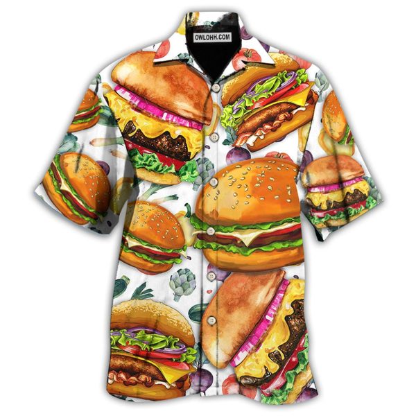 Food Big Burger Life Is Better With Burger - Hawaiian Shirt Jezsport.com