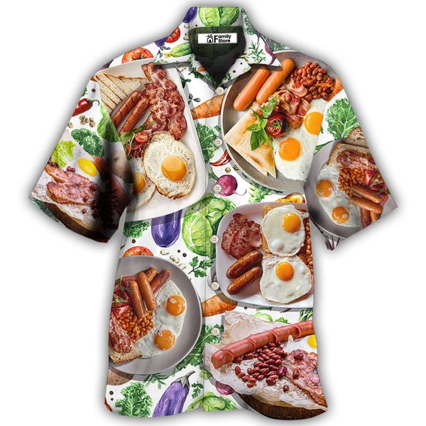 Food Breakfast Sausage Art Style Hawaiian Shirt Jezsport.com