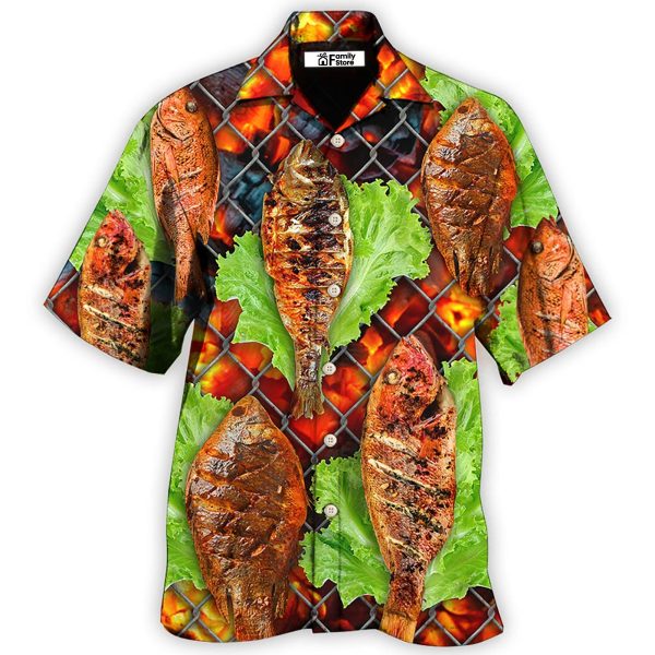 Food Delicious Grilled Fish BBQ Style Hawaiian Shirt Jezsport.com