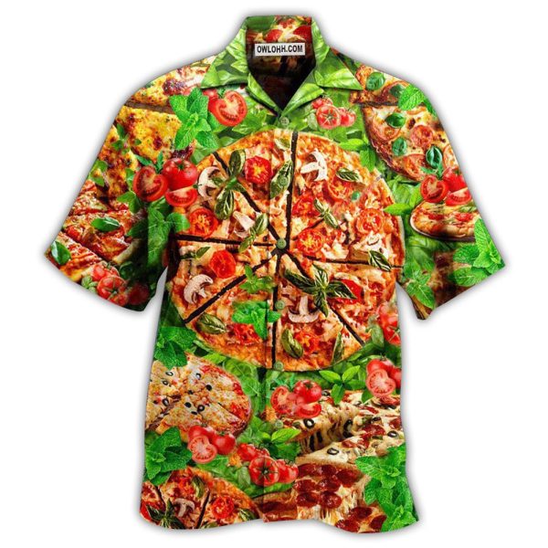 Food Delicious Pizza Love At First Bite - Hawaiian Shirt Jezsport.com