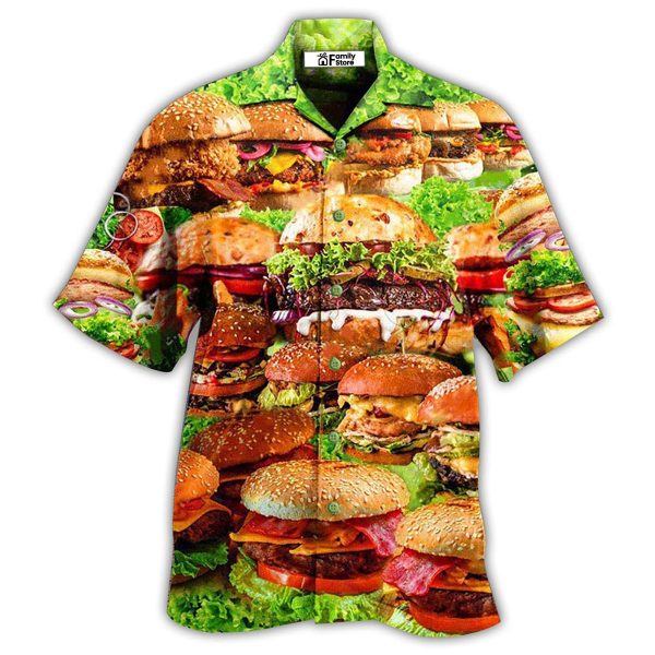 Food Good Mood Delicious Hamburger Hawaiian Shirt Jezsport.com