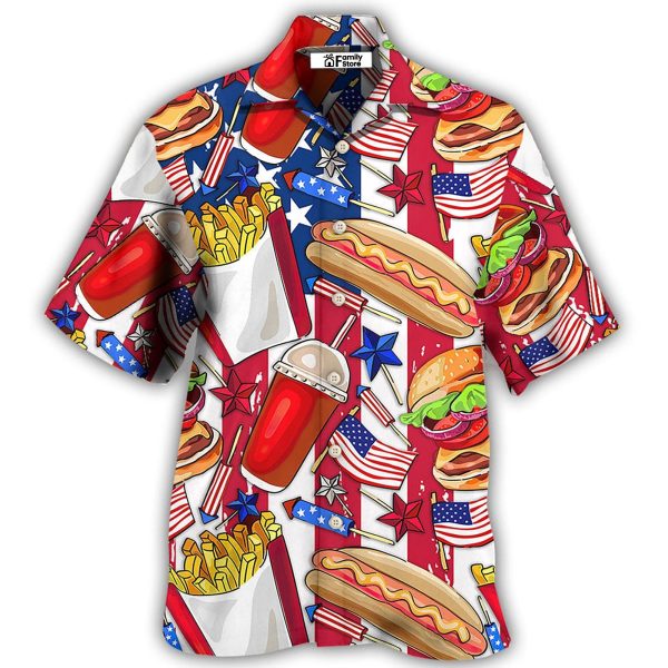 Food Independence Day Star America Hawaiian Shirt Jezsport.com