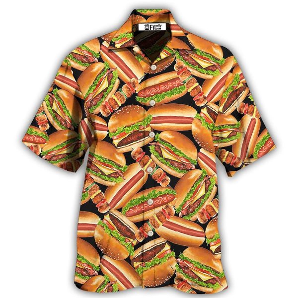 Food Life Is Better With Burger Hawaiian shirt Jezsport.com