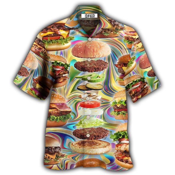 Food Lover My Love Is For Hamburger Hawaiian Shirt Jezsport.com