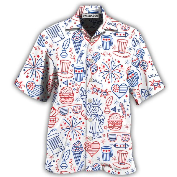 America Independence Day Fourth Of July Cool Art - Hawaiian Shirt Jezsport.com