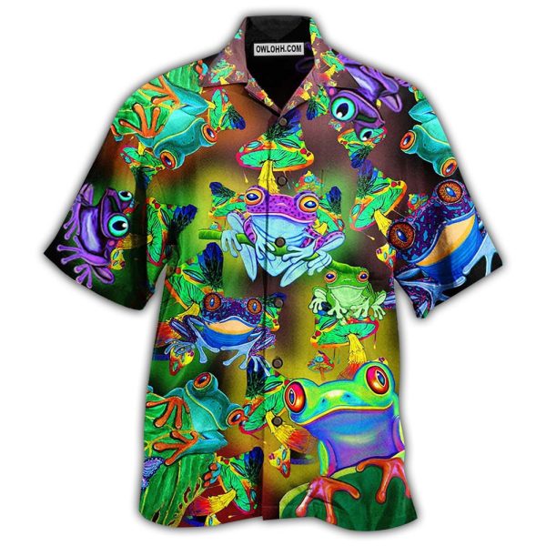 Frog And Mushrooms Love Life Funny - Hawaiian Shirt Jezsport.com