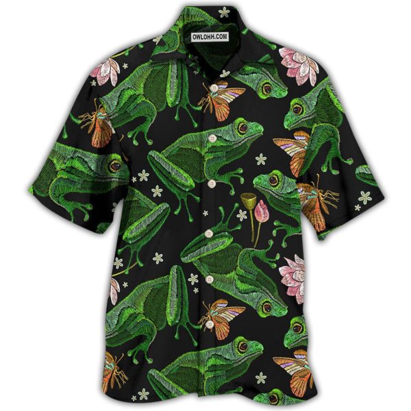 Frog Green Frog Black Style - Hawaiian Shirt Jezsport.com